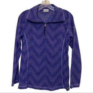 Columbia Lightweight Pullover Purple Fleece Jacket